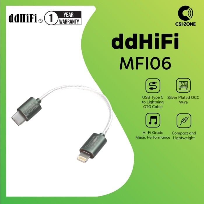 Ddhifi / Dd Hifi Mfi06 Lightning To Type C Silver Plated Otg Cable