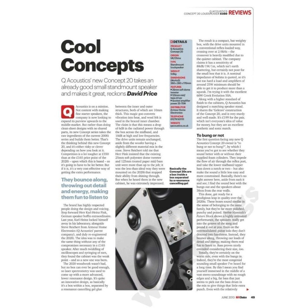 Q Acoustics Concept 20 Bookshelf Speaker