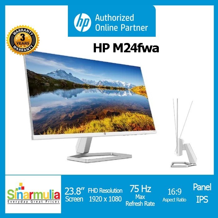 Monitor Hp M24Fwa 23.8 Inch Fhd 75Hz Bezelless Free Sync Speakers