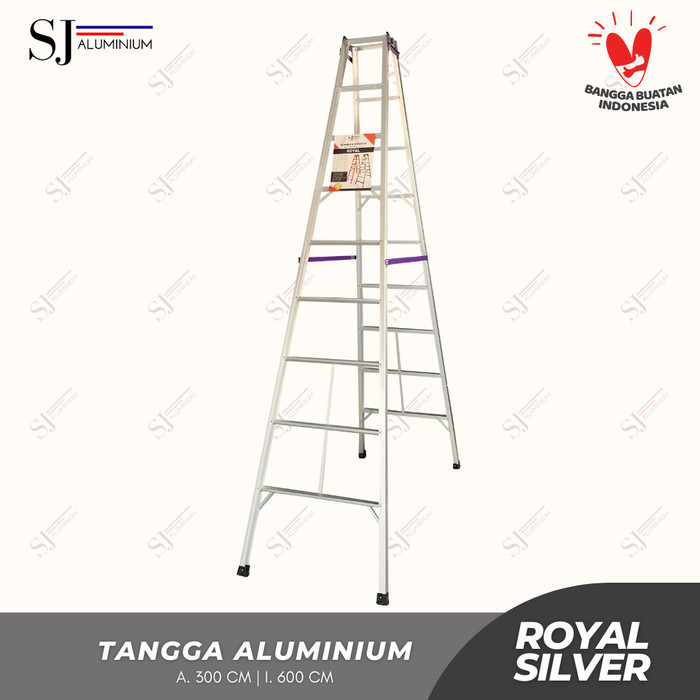 Tangga Lipat Aluminium Royal 3 Meter / 300 Cm - Bahan Besar & Tebal