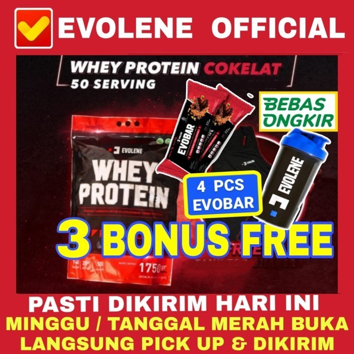 EVOLENE EVOWHEY WHEY PROTEIN 50 SACHET SERVING SUSU EVO WHEY GYM