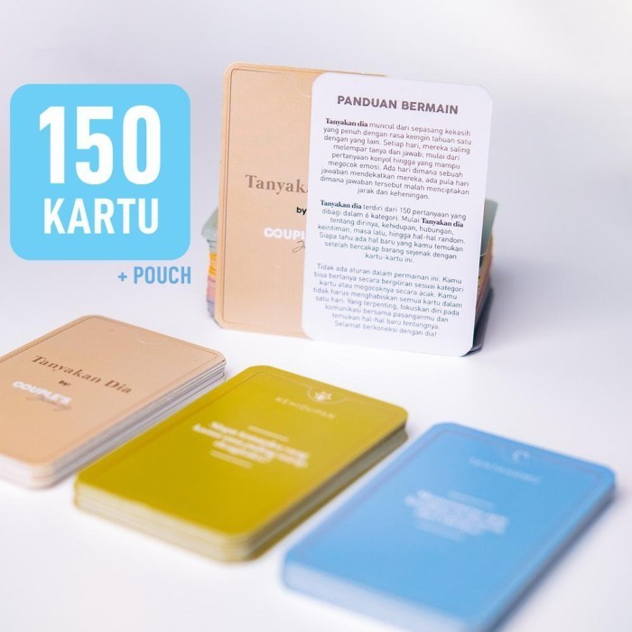 

Tanyakan Dia - Kartu Permainan Bersama Pasangan - Hadiah Anniversary