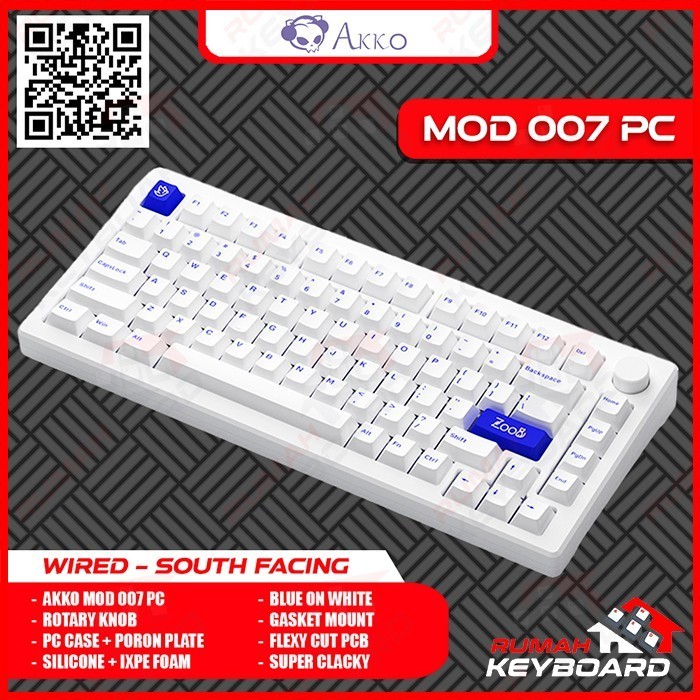Akko Mod 007 Pc - Flex Cut - Gasket - South Facing - Premium Keyboard