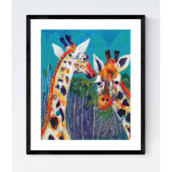 

Fine Art Frame Prints Animals - Colorful Giraffes