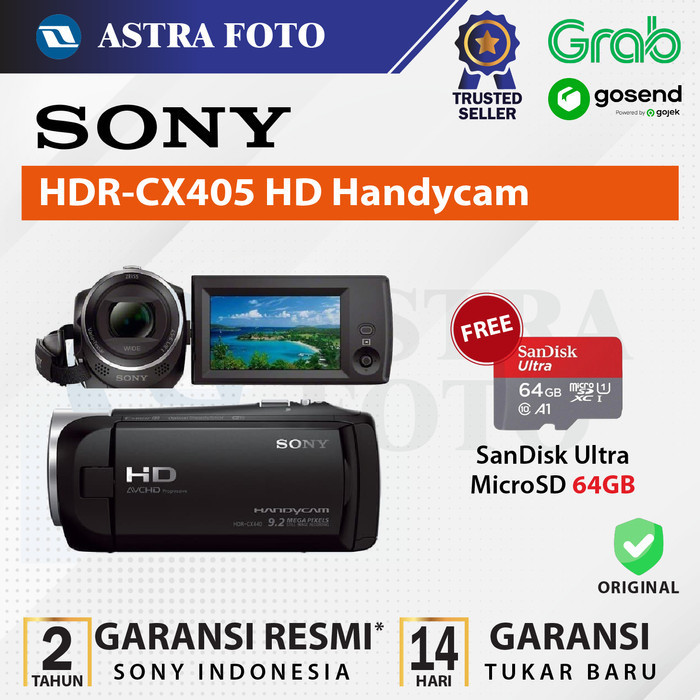 Sony Hdr-Cx405 Hd Handycam Garansi Resmi Sony - Non Paket Termurah Terlaris Promo