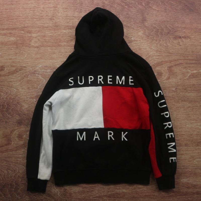 Hoodie Supreme Mark Hitam