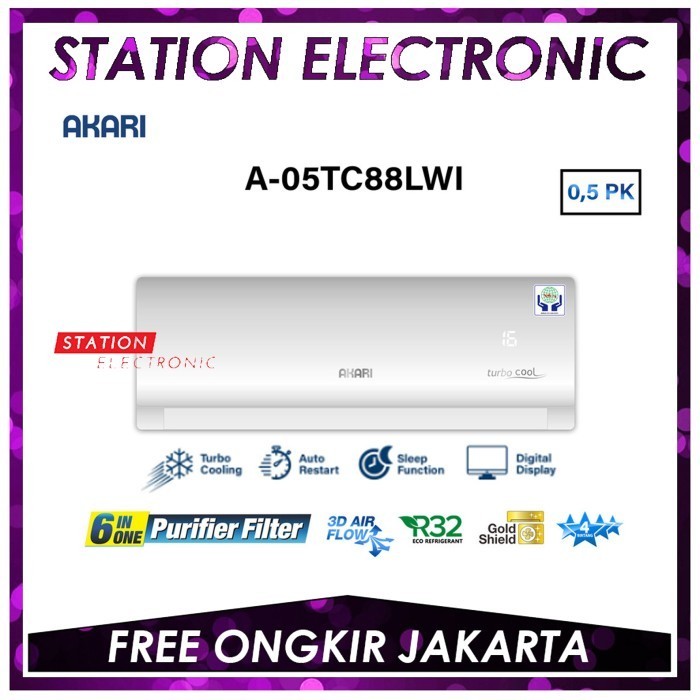Akari Ac Low Watt 400Watt A-05Tc88Lwi 1/2 Pk (0.5Pk) Purifier Filter Termurah Terlaris Promo