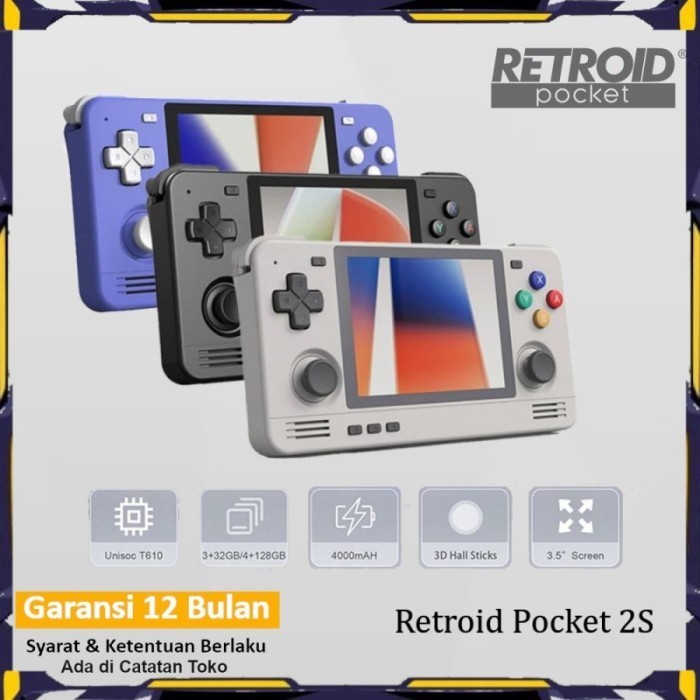 Retroid Pocket 2+ Handheld Retro Gaming System Termurah Terlaris Promo