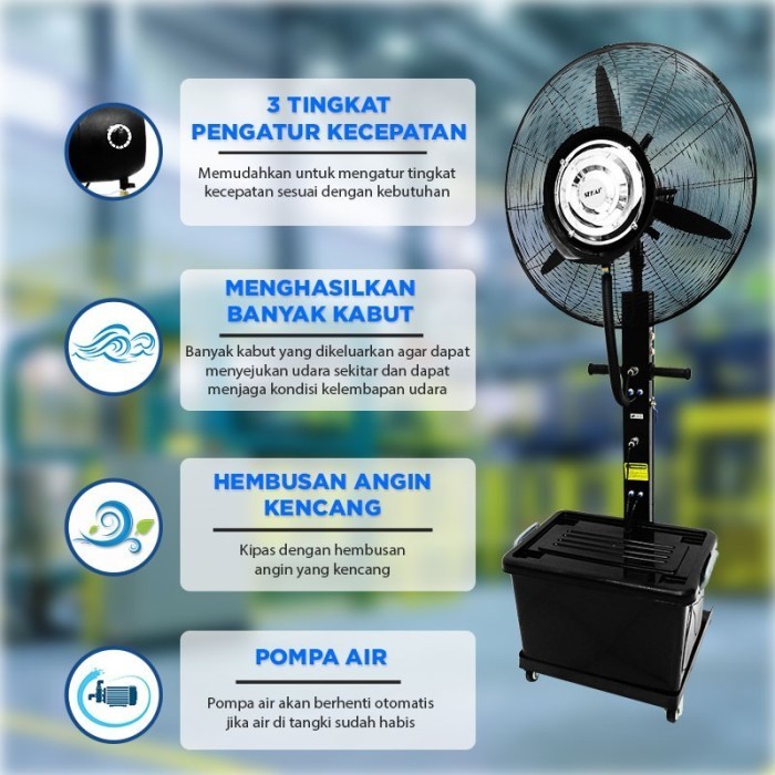 Sekai Misty Fan 26 Inch Ist 2676 - Kipas Angin Embun / Kabut