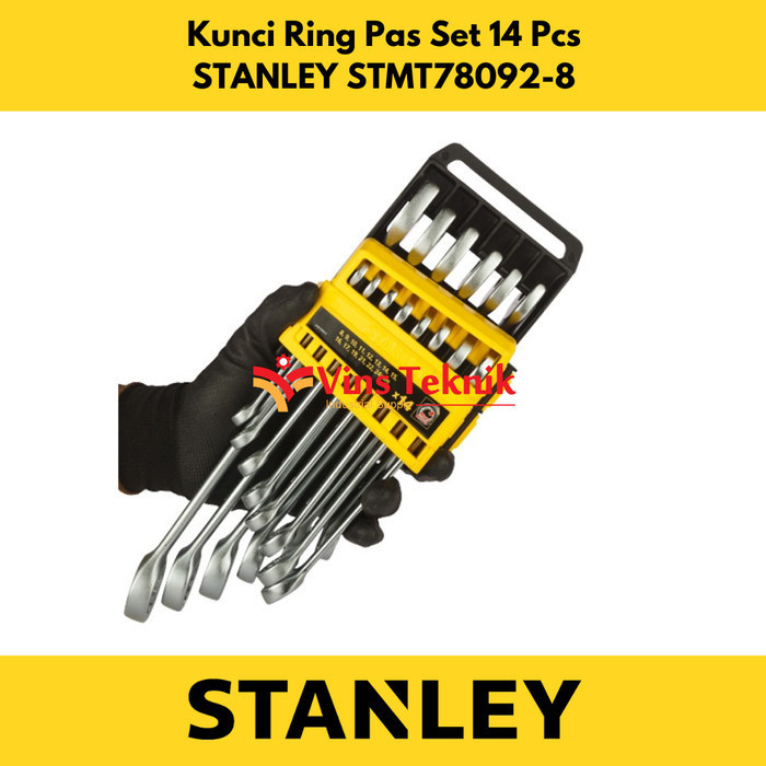 Combination Wrench Set Kunci Ring Pas Set 14 Pcs Stanley Stmt78092-8