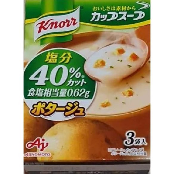 

Bumbu Knorr Cup Instant Soup Potage Japan 40% Less Salt 3 Bags TA