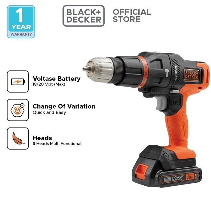 Black+Decker Multi Evo 6 Heads Kit (Evo185K6-B1) Termurah Terlaris Promo