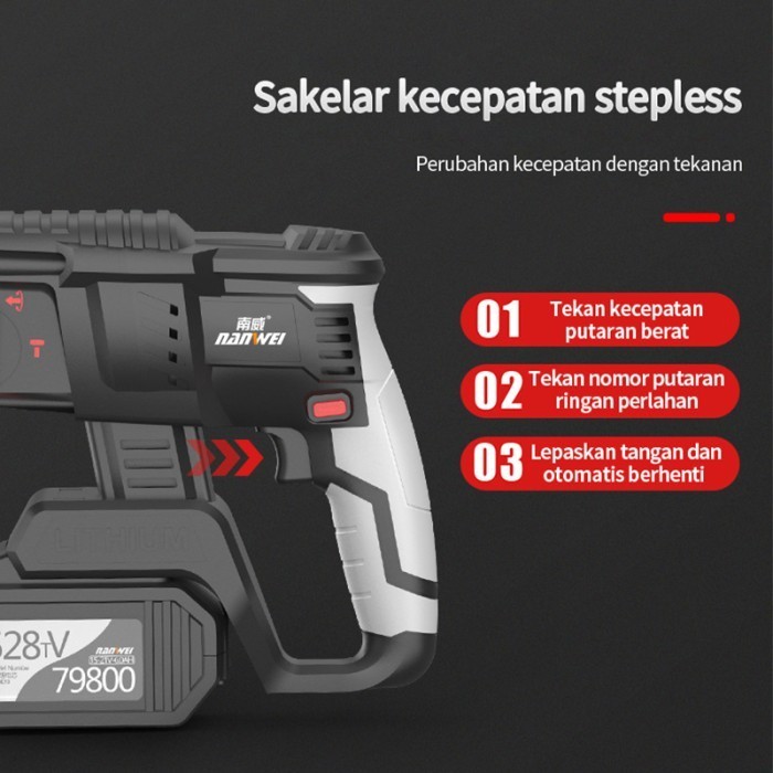Nanwei- Rotary Hammer / Mesin Bor Beton / Jack Hammer Drill Termurah Terlaris Promo