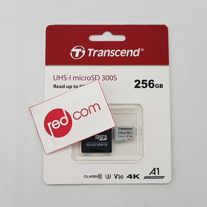 Transcend Micro Sd 256 Gb 300S-A + U3 V30 4K Microsd 256Gb 95Mb/S Termurah Terlaris Promo