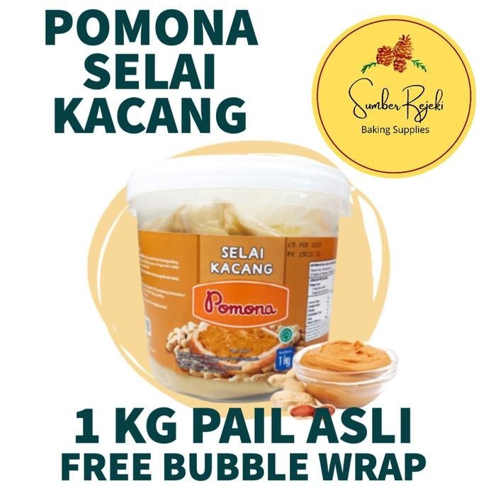 

><><><] Pomona Selai Kacang Kemasan Pail ASLI 1 KG FREE BUBBLEWRAP