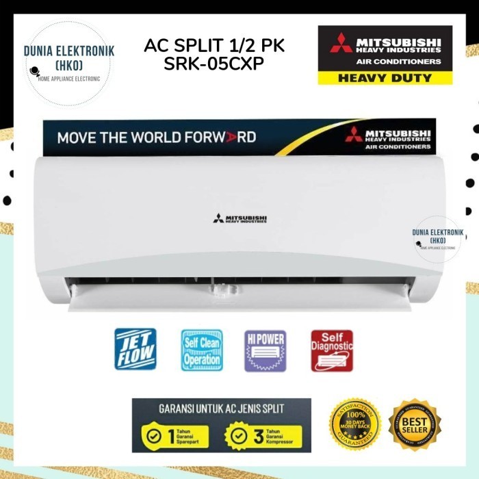 Ac Mitsubishi 1/2 Pk Srk-05Cxp Srk 05Cxp Heavy Duty Low Watt R 32