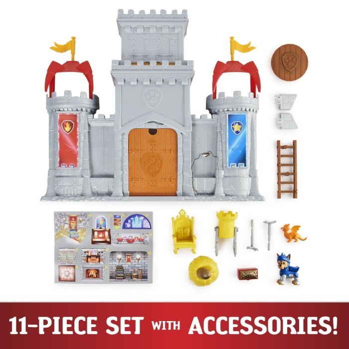 Mainan Paw Patrol Rescue Knights Castle Hq Playset With Chase And Mini