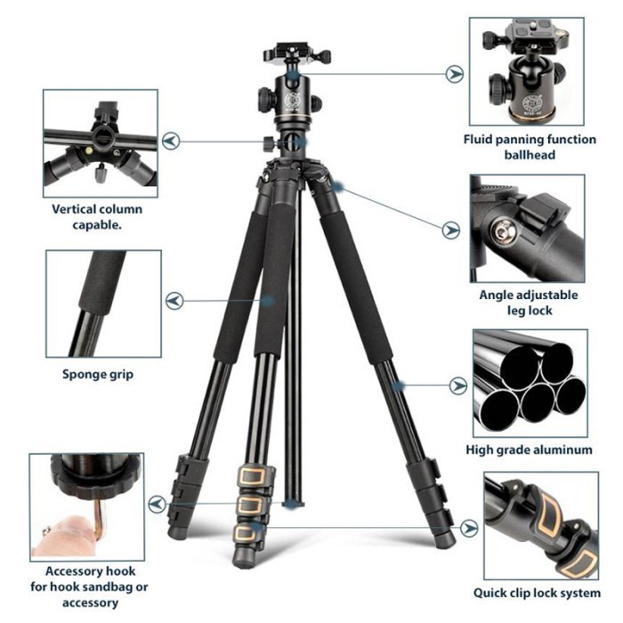Beike Q298H Tripod Flatlay Horizontal With Ballhead Beike Q298 H Resmi