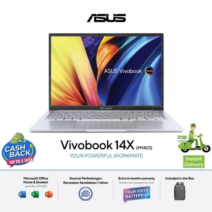 Laptop Asus Vivobook 14X M1403Qa Ryzen 7 5800H 16Gb 512 Ssd +Ohs 14"