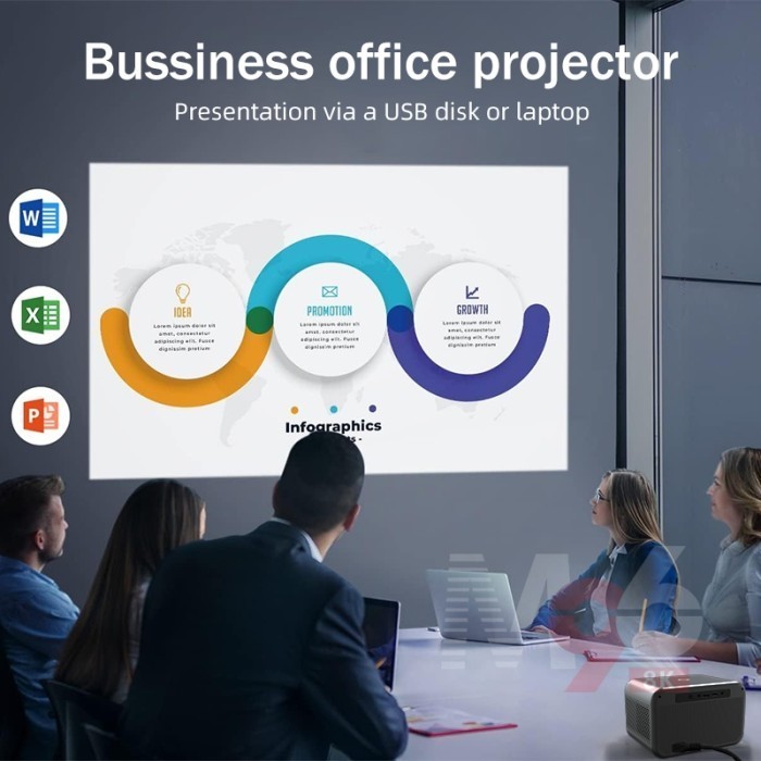 Tripsky-T300 Proyektor 300 Ansi Hd 1080P Mini Proyektor