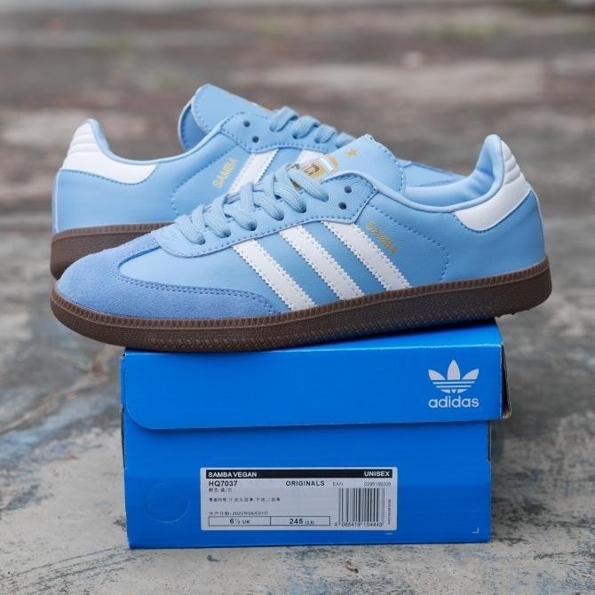 Sepatu Adidas Samba Team Argentina Clear Blue 100% Bnib  Barangbaru88