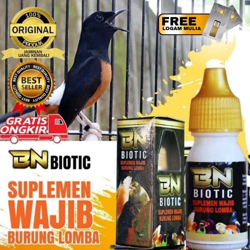 BN BIOTIC Vitamin Burung Gacor Burung Kicau Lovebird Murai Murai Batu Atp Masteran Doping Jalak Sure