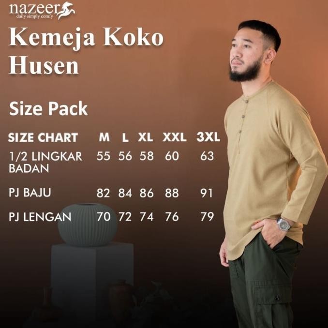 Baju Koko Warna Biru Tosca Wardah Katun Madina Muslim Pria