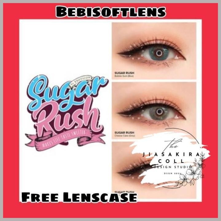 BEST PRODUK SOFTLENSE SUGAR RUSH X2 NORMAL & MINUS (-0.50 S/D -2.50) BY EXOTICON 