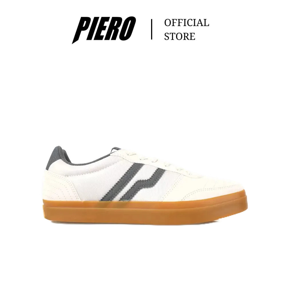 PIERO SEPATU SNEAKERS PRIA ALASKA CREAM DK GREY GUM P10910