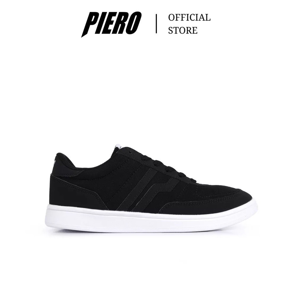 PIERO SEPATU SNAKERS PRIA DERBY BLACK GREY WHITE PIE21000000538