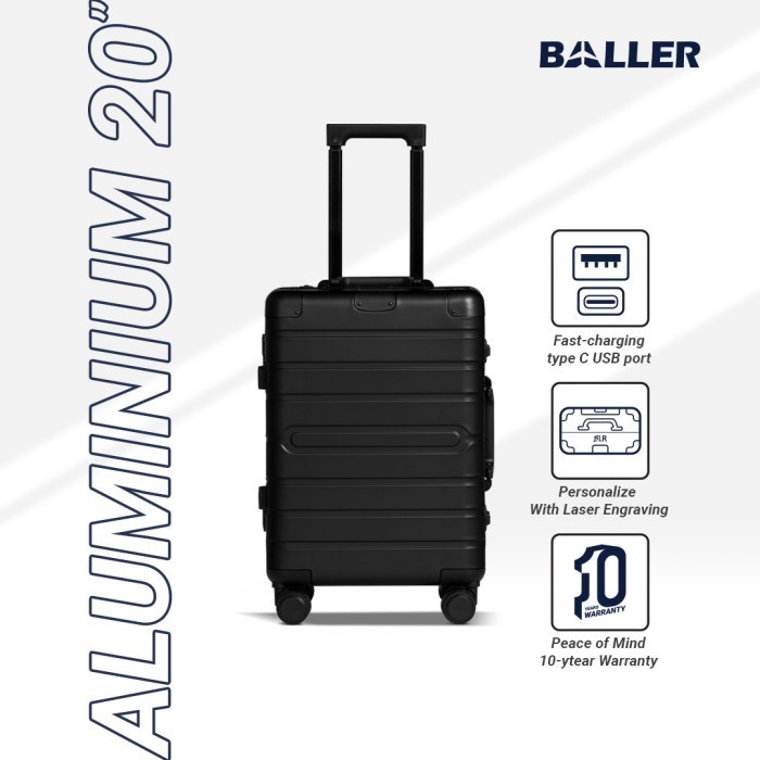 Koper Baller Aluminium 20 Inch - Black