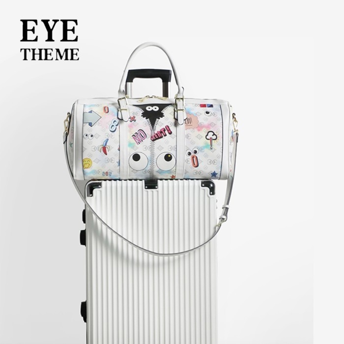 Huer ~ Follye Eye Theme Printed Travel Bag 9454-232White