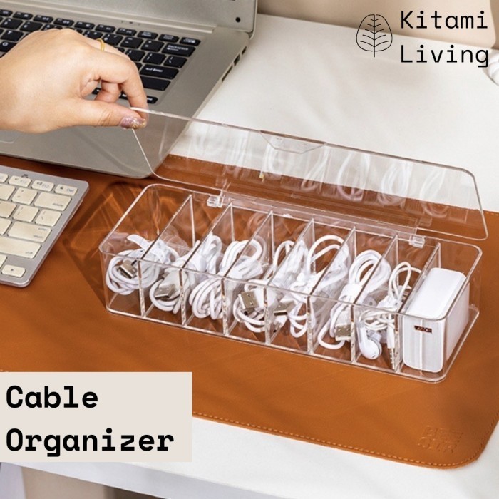 

CABLE ORGANIZER PERAPI TEMPAT KABEL COLOKAN STORAGE BOX ACRYLIC BENING
