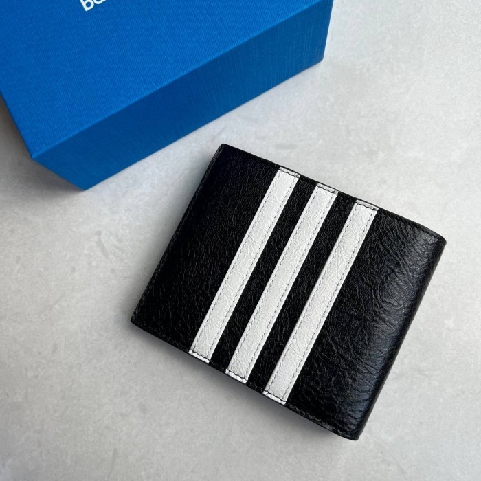 Adidas X Balenciaga Bifold Wallet Leather In 8Cc + 2Slot Money