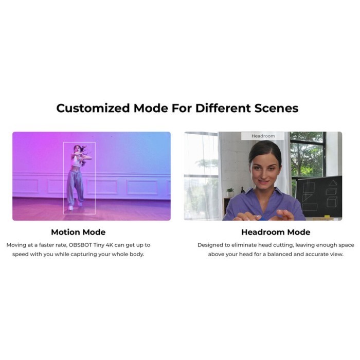 Webcam Obsbot Tiny 4K Edition Ai Powered Ptz 4K Webcam Portable Resmi