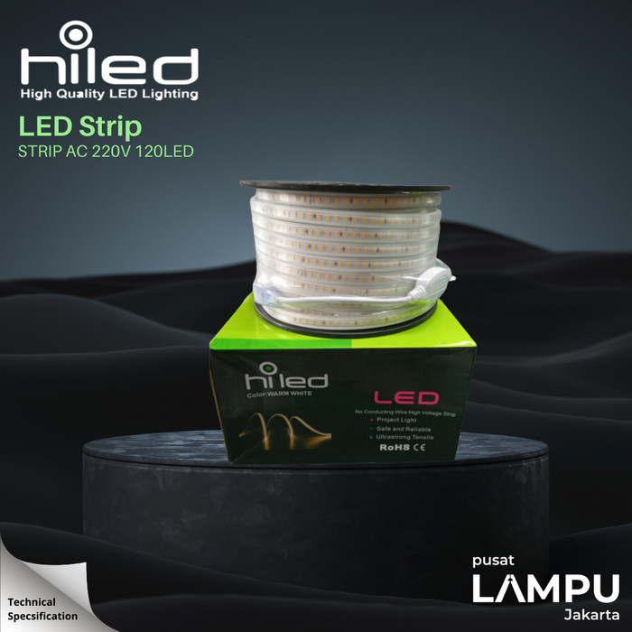 Hiled Led Selang Led Strip 220Volt 1 Roll 50M 220V 120Led/M 7Watt/M