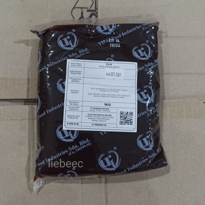 

YU-AI RED BEAN PASTE 1 KG / PASTA KACANG MERAH / YU AI FILLING 1KG
