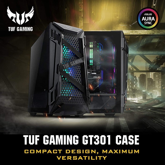 Casing Asus Tuf Gaming Gt301 Mid-Tower Tempered Glass Gaming Case