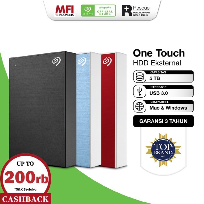 Seagate One Touch Hardisk Eksternal 5Tb Usb3.0