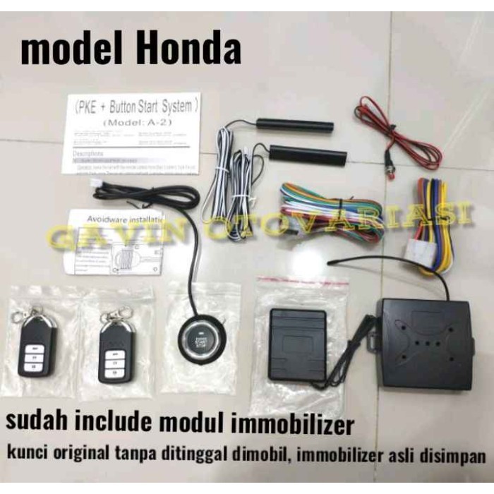 CAR ALARM KEYLESS PUSH BUTTON ENGINE START STOP - MODEL HONDA