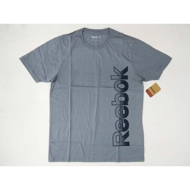 BAJU REEBOK BASIC GRAPHIC TEE MT501 GREY BLACK ORIGINAL CUCI GUDANG