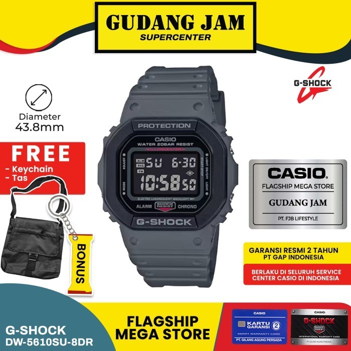 Gshock Dw-5610Su-8Dr Dw-5610 Dw5610Su Dw5610 Garansi Resmi 2 Tahun