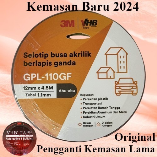 

HARGA DISKON 3M VHB Double Tape Foam Otomotif Outdoor 24 mm x 4,5 m 1 Inch Original