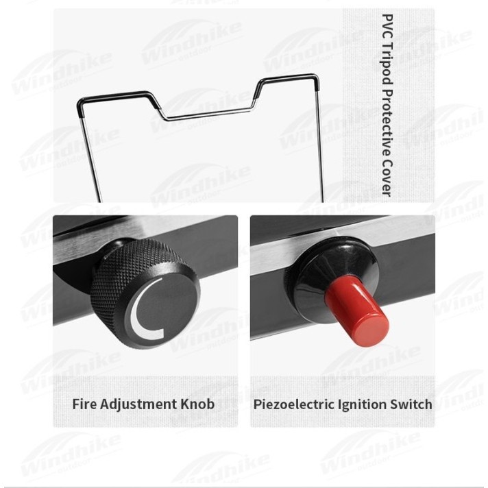 Kompor Gas 2 Tungku Portable Camping Outdoor Naturehike Nh22Rj001