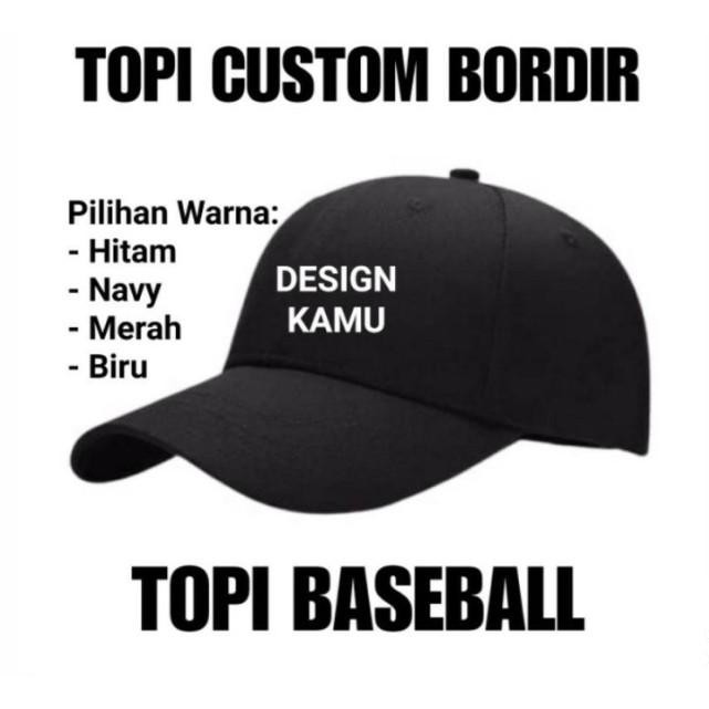 Topi Baseball Distro Bordir Polos Custom Satuan Ring Besi Nama Tulisan Cod Dan Best Seller