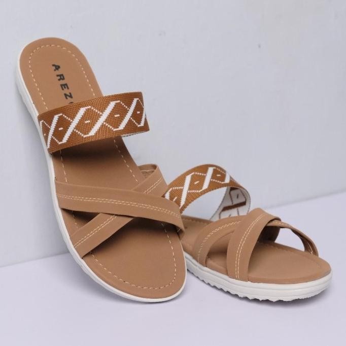 Arezo Sendal Slop Wanita Sandal Slipper Sepatu Sendal Wanita Wedges