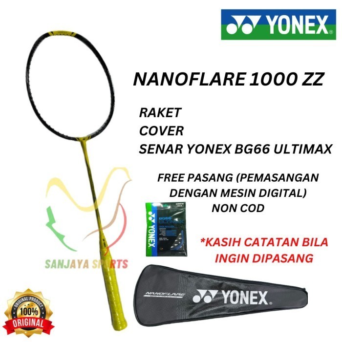 RAKET BADMINTON BULUTANGKIS Y NANO FLARE 1000ZZ 1000 ZZ ORIGINAL