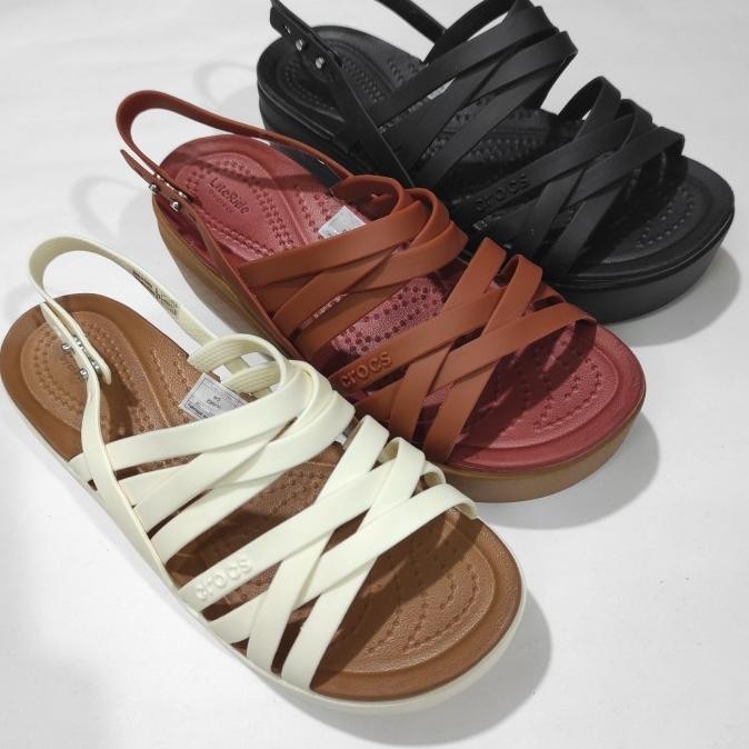 Crocs Brooklyn Strappy / Sepatu Wanita / Crocs Wanita / Crocs Wedges