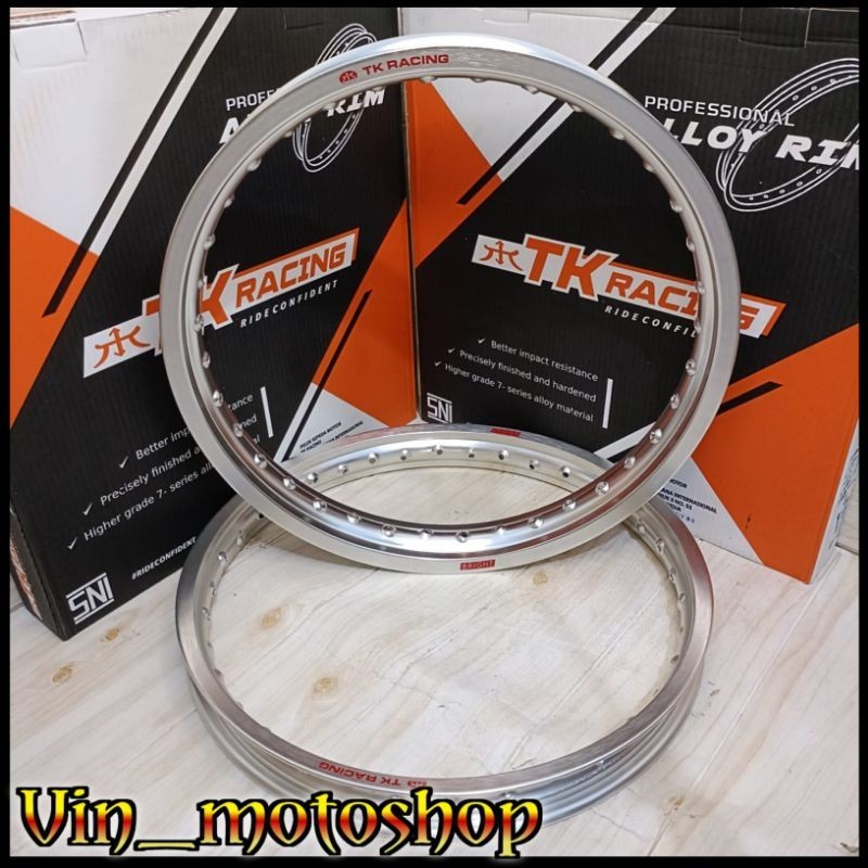 Velg TK Racing Ring 18 Lebar 160 185 & 185 215 Hole 36 Silver TK Bright harga sepasang