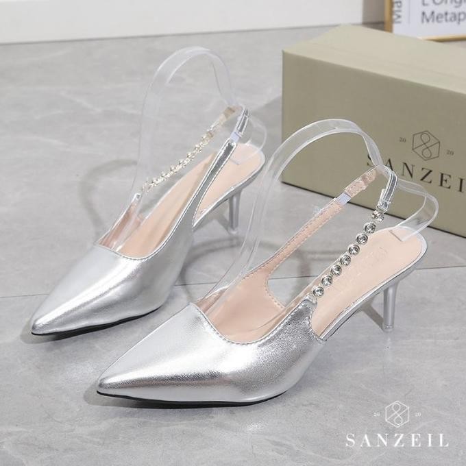 High Heels Pesta Wanita Sepatu Heels Gold Premium